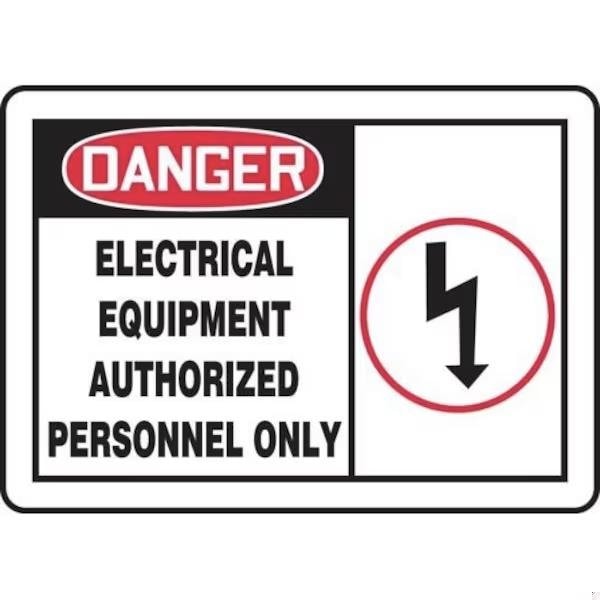 Accuform OSHA DANGER SAFETY SIGN ELECTRICIAN MELC024XT MELC024XT - main